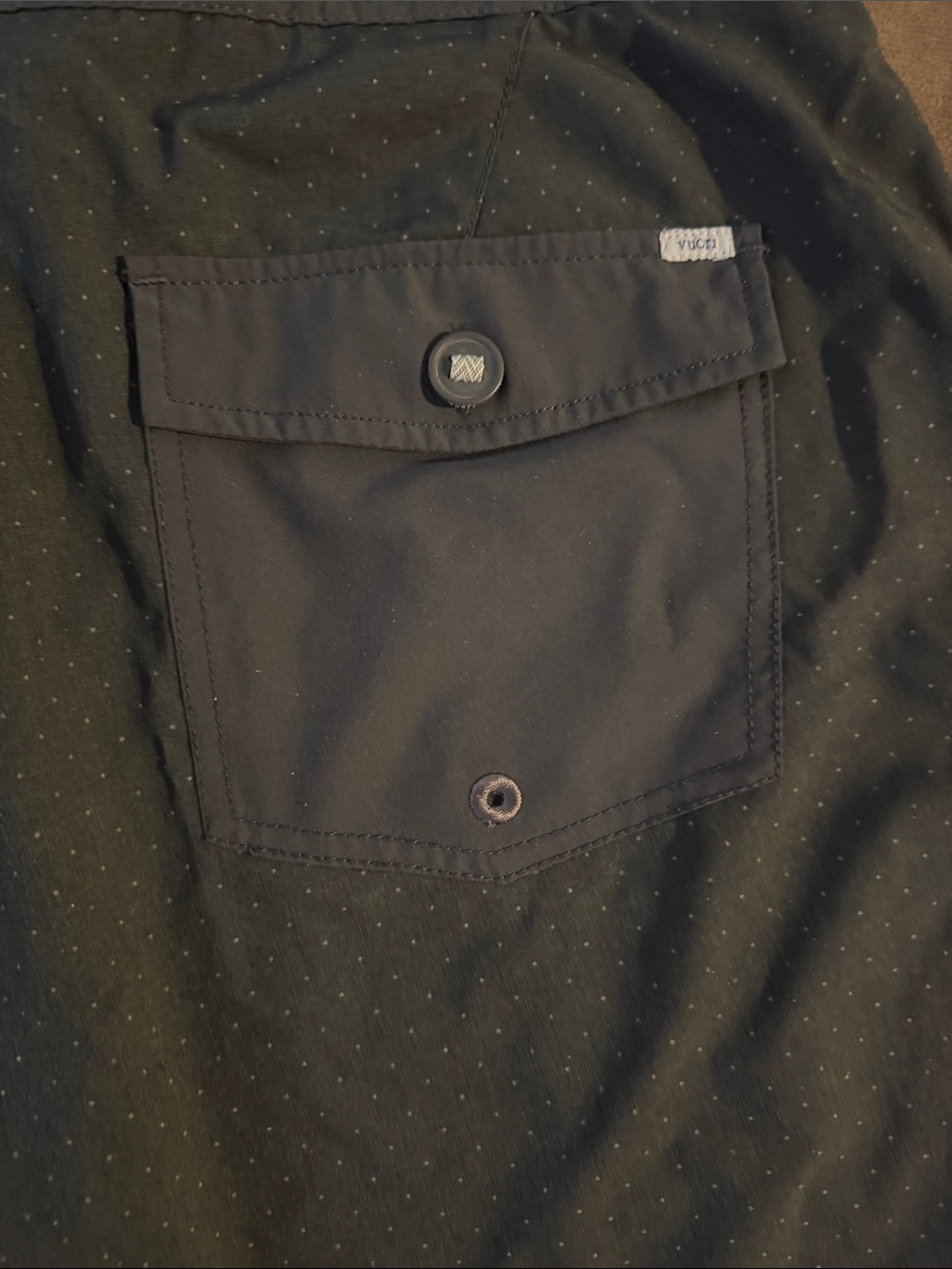 Vuori Men's Dark Navy Micro-Dot Swim Shorts Board Shorts - Picture 4 of 7